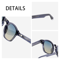 Fabricants de lunettes de soleil de luxe en acétate de haute qualité pour femmes et hommes, OEM ODM, lunettes de soleil tendance, montures rondes, Gafas De Sol De Lujo