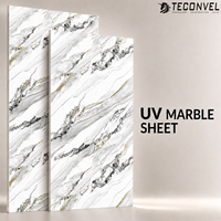 Panneau d'intérieur UV à texture marbre réaliste et surface brillante pour la décoration murale des commerces, restaurants et bureaux – Vente en gros usine