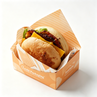 Papier d'emballage en gros pour petit-déjeuner, anti-taches, pour restaurants, boîte à hamburger, boîte à pain grillé pour sandwich
