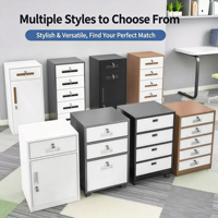 Armoire de classement de bureau moderne en acier/métal avec serrure à code, tiroir mobile de rangement et petit casier pour espace de travail à domicile