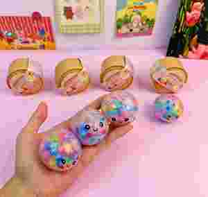 Wholesale Cute Mystery Steamed Bun Squishy Toy Colorful Gel <b>Bead</b> Filled Soft TPR Squeeze Fidget Toy Blind Box - Product Image 5