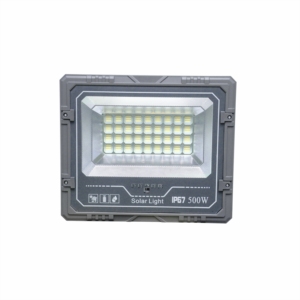 ไฟสปอร์ตไลท์ LED พลังงานแสงอาทิตย์ YIHAN 500W IP65 มุมลำแสง 120 องศา แสงสีขาวกลางวัน 5000K ตัวเรือนอะลูมิเนียม ปรับความสว่างได้ ติดตั้งบนพื้นผิว - Product Image 1