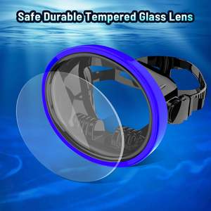 Yetişkinler için Oval HD anti-sis tüplü gözlük temperli cam dalış maskesi için dalış ve dalgıçlar için serbest su maskesi - Product Image 3