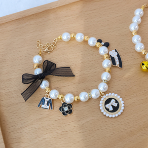 Collana di perle cane nuovo simpatico cartone animato collana di animali domestici - Product Image 3