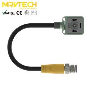 Conector Magnético de Doble Extremo Tipo DIN A a Conector M12 de 5 Pines con Cable Moldeado para Equipos Industriales - Product Image 2