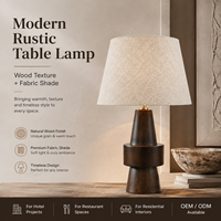 Lampe de table en bois Japandi moderne minimaliste, lampe de chevet solide pour hôtel, chambre à coucher, salon, villa, décoration