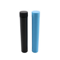 Tube d'emballage rond transparent en plastique PET 120*25mm avec capuchon résistant aux enfants pour médicaments et pilules de rouge à lèvres vente en gros
