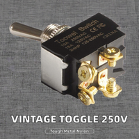 Interrupteur à bascule miniature haute intensité 15A 250V, 5 broches, contact en laiton, interrupteur à bascule robuste pour systèmes de contrôle de guitare électrique