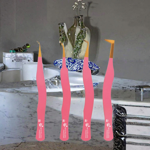 Pince à épiler professionnelle X Banana multi-usages en acier inoxydable, pointes plates et inclinées, noire, pour l'épilation des sourcils et l'épilation des poils - Product Image 3