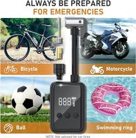 Mini pompe à air électrique facile à utiliser avec manomètre numérique, valve Presta/Schrader, haute pression (150 PSI) pour gonfleur de vélo de montagne et de route