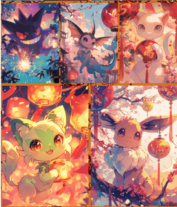 YZ Custom Display Party Favor Sprismatic Evolution Pok&eacute;moned New Year Party Matte <strong>Gold</strong>-Plated Large <strong>Card</strong> Cartas <strong>pokemoned</strong> Proxy - Product Image 2