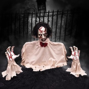 2026 Halloween: Novedoso accesorio de casa embrujada de plástico móvil con sonido y luz de fantasma espeluznante para decoración de fiestas de Halloween para adultos - Product Image 6