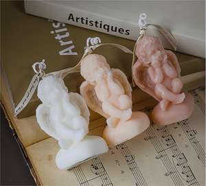 Decoración del hogar al por mayor por encargo novedad pequeño ángel velas perfumadas con alas para venta al por menor - Product Image 6