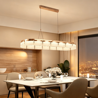 Décoration d'intérieur, lustre LED de luxe, luminaire suspendu décoratif pour hôtel, projet et éclairage intérieur de villa