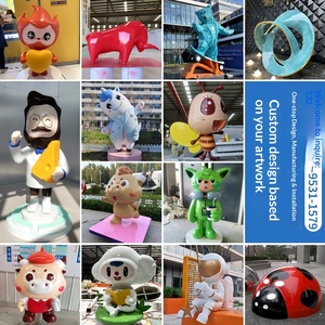 Sculptures en fibre de verre sur mesure de grande taille, fabriquées au Shandong, pour centres commerciaux, parcs, places, aménagements paysagers, avec des thèmes de dessins animés et d'anime - Product Image 1