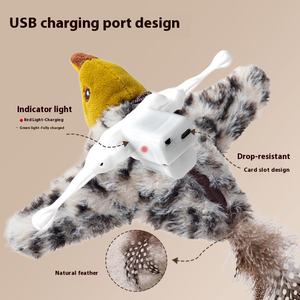 Crazyhi eco-friendly elettrico gatto giocattolo suono di simulazione uccello da caccia bastone divertente Pet giocattolo per pappagallo gatti e gatto Teaser - Product Image 3