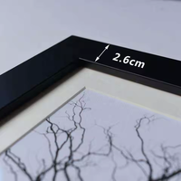 Cadre en bois de 2,6 cm de largeur, noir, moderne, simple, rectangulaire, écologique, type cadre de table, personnalisable OEM