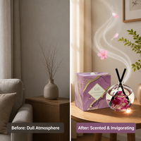Diffuseur de parfum en roseau naturel écologique, fabricant professionnel de parfums d'intérieur, diffuseur d'huiles essentielles parfumées sur mesure avec boîte cadeau