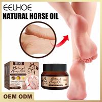 EELHOE Crème pour les pieds à l'huile de cheval Massage réparateur de la peau anti-gerçures pour les pieds rugueux secs et craquelés Soins des pieds