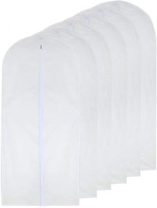 Clear 60x100cm (24''x40'') Moth Proof Breathable Full Zipper Garment <b>Bag</b> <b>for</b> Suits Dance <b>Clothes</b> Pack 6-Clothing - Product Image 1