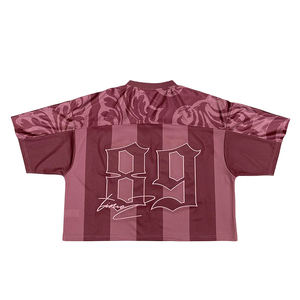 เสื้อครอปไซส์ใหญ่เข้ารูปแบบอเมริกันเสื้อถักลายสไตล์อเมริกันเสื้อผ้าแนวสตรีท - Product Image 3