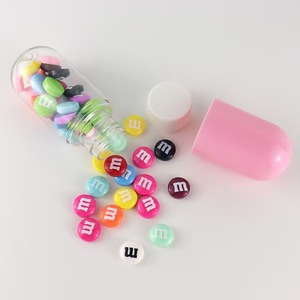 Nouveau design 60ml capsule <span class=keywords><strong>forme</strong></span> <span class=keywords><strong>bleu</strong></span> <span class=keywords><strong>rose</strong></span> clair <span class=keywords><strong>bouteille</strong></span> corps coloré bouchon <span class=keywords><strong>bouteille</strong></span> <span class=keywords><strong>en</strong></span> plastique pour bonbons alimentaire emballage conteneur - Product Image 3