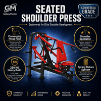 Presse à épaules assise à charge libre pour bras indépendants, équipement de musculation professionnel pour salle de sport, acier Q235 3,0 mm GM-P008-S