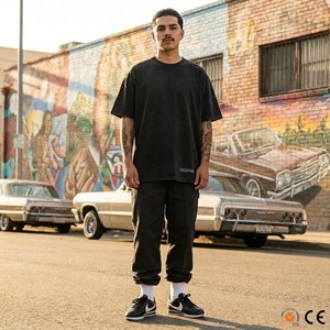 Camiseta Oversize de Algodón 100% de 250GSM <span class=keywords><strong>con</strong></span> Lavado Vintage y Diseño de Águila Chicana para Hombre, OEM, Arte de Tatuaje Personalizado, Estilo Urbano de Herencia Mexicana, MOQ50 - Product Image 1
