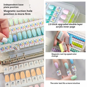 แผ่นแม่เหล็กแสดงสีเล็บ 120 สี สำหรับเก็บตัวอย่างสีเจล สำหรับร้านทำเล็บ - Product Image 3