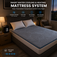 Surmatelas rafraîchissant à circulation d'eau pour lit, système de refroidissement pour les sueurs nocturnes et un meilleur sommeil avec 8 options de réglage du sommeil