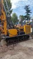 Engin de forage rotatif hydraulique sur chenilles d'occasion, profondeur 600m, tour de 7,5m, avec boîte de vitesses, moteur diesel, pompe, moteur à économie d'énergie et roulement