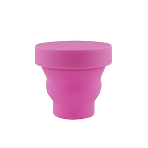 Gobelet d'eau pliable en silicone réutilisable imprimé sur mesure, gobelet à café biodégradable pour le camping avec couvercle - Product Image 4