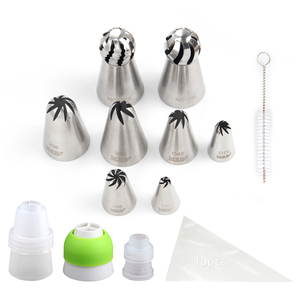 Ensemble de 20 outils de <span class=keywords><strong>d</strong></span>écoration de gâteaux <span class=keywords><strong>en</strong></span> acier inoxydable avec coupleurs pour la <span class=keywords><strong>d</strong></span>écoration de gâteaux - Product Image 1