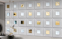 Paneles de Pared 3D de PVC Modernos, Ecológicos y Fáciles de Limpiar con Diseño Gráfico para la Pared de Fondo de la Sala de Estar