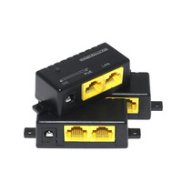 Injecteur PoE LZD de bonne qualité, noir, 10/100/1000 Mbps, séparateur Ethernet 5V/12V/24V/48V 100-240VAC pour caméra IP