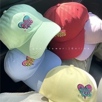 Nueva Gorra de Béisbol Ajustable de 6 Paneles 2024, Estilo Instagram, Inspirada en Corea, Unisex, Diseño de Hojas Bordadas a Máquina, Algodón con PVC
