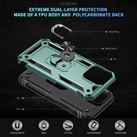 Couverture d'anneau de boîtier en métal magnétique d'armure antichoc pour IPhone 16 15 14 13 Pro Max 12 Mini 11 XR XS SE 6 7 8 PLUS