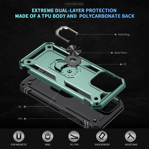 Cubierta de anillo de caja de Metal magnético de armadura a prueba de golpes para <span class=keywords><strong>IPhone</strong></span> 16 15 14 13 Pro Max 12 Mini 11 XR XS <span class=keywords><strong>SE</strong></span> 6 7 8 PLUS - Product Image 4