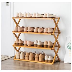Meuble de rangement à chaussures pliable et rétractable en gros, étagère à chaussures en bois pour la maison - Product Image 6