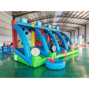 Vente directe d'usine - Jeu gonflable 4-en-1 de qualité commerciale en PVC pour le basketball, le soccer et le football, idéal pour les fêtes foraines - Product Image 3