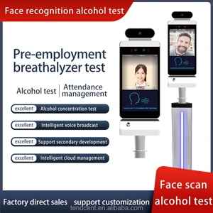 Máquina de reconocimiento facial y prueba de alcohol en aliento de venta directa de fábrica, máquina todo en uno para control de acceso y registro de asistencia. - Product Image 3