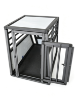 Cage à chien portable en aluminium, vente en gros d'usine, boîte de transport pour chien de haute qualité, respirante et durable