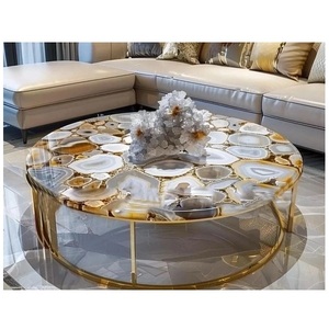 Mesa de Comedor de Resina Epoxi Moderna de Primera Calidad, Mesa de Madera Sólida Personalizada, Muebles de Lujo Hechos a Mano para Diseño de Interiores, Hogar y Oficina - Product Image 3