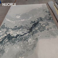 Tapis en laine sculpté 3D sur mesure, motif floral moderne style aquarelle, pour bureau de direction, hôtel de luxe, projet de salon