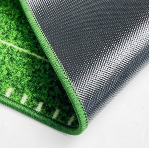 Tapis de <span class=keywords><strong>golf</strong></span> portable en velours avec base en bois de petite taille, retour automatique de balle et tapis antidérapant pliable - Product Image 6