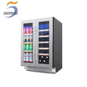 Factory Wholesale Option Dual Zone Compressor Wine Bar Beer Beverage Coolers