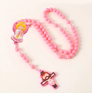 Tinh Tế Mặt Dây Chuyền Làm Bằng Tay Công Giáo Mân Côi Mặt Dây Chuyền Cho Trẻ Em Chéo Madonna Thiên Thần Chúa Giêsu Quà Tặng - Product Image 2