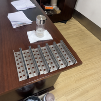 Profil de transition étanche avec insert en caoutchouc, joint de contrôle de niveau pour sol, garniture en aluminium pour carrelage, accessoire pour revêtements de sol commerciaux et hôteliers
