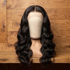 Natural <b>Black</b> Long Wavy Human Hair <b>Wig</b> Virgin Human Hair Full Volume Soft Wave <b>Wig</b> Premium Quality Wholesale Supply - Product Image 1