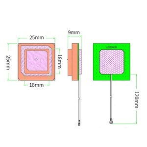 GPS L1 L5 Dual Band hoạt động độ chính xác cao định vị gốm Ăng-ten GPS + BD gnss thụ động được xây dựng trong ăng-ten U.FL 12cm cáp - Product Image 3